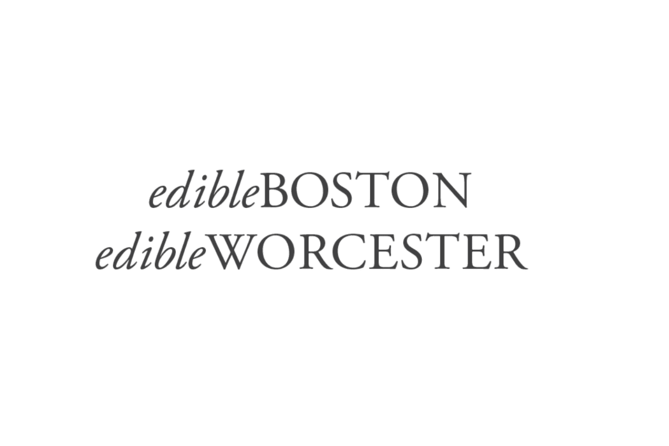 Edible BOSTON edible WORCESTER" written in a serif font on a white background.