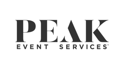 Logo with the text "Peak Event Services" in bold, uppercase letters on a white background.