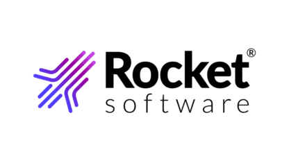 Logo of Rocket Software featuring a stylized purple and pink design next to the text “Rocket Software” on a white background.