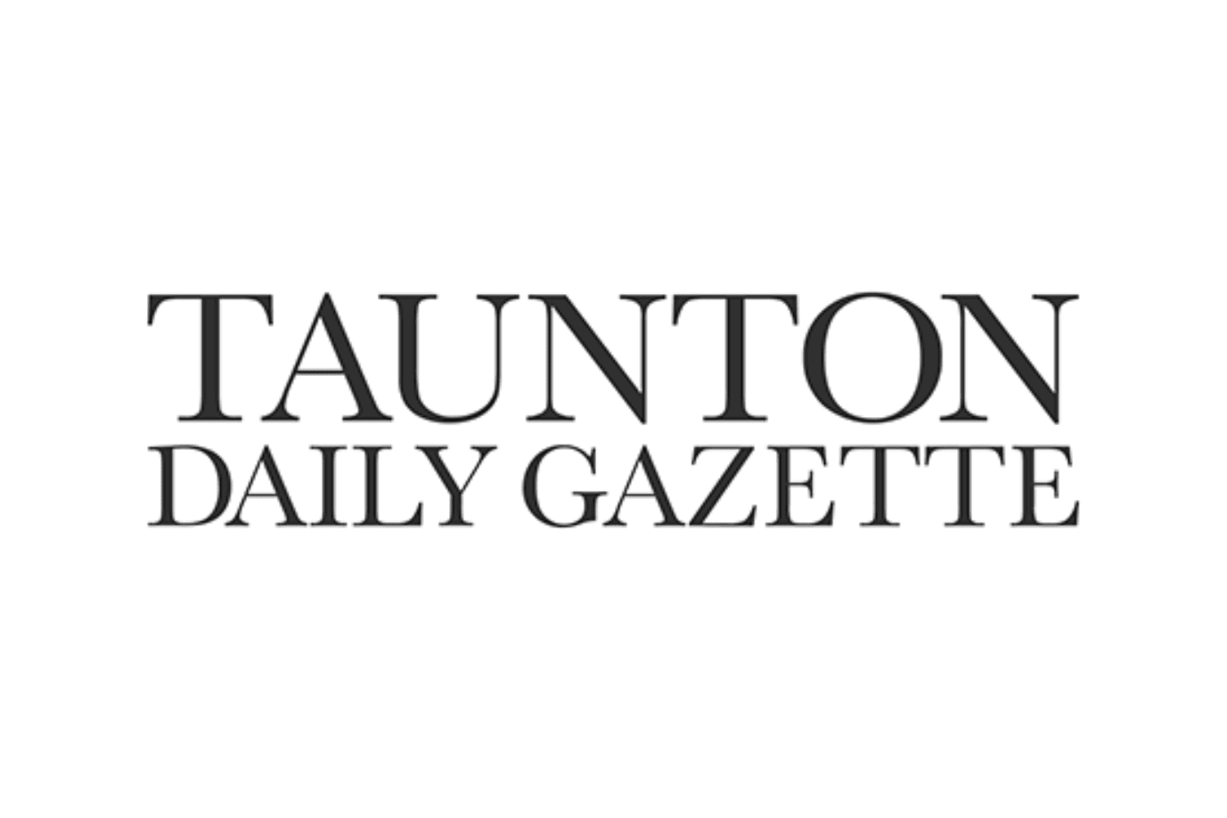 Taunton Daily Gazette logo in bold, uppercase black serif font on a white background.