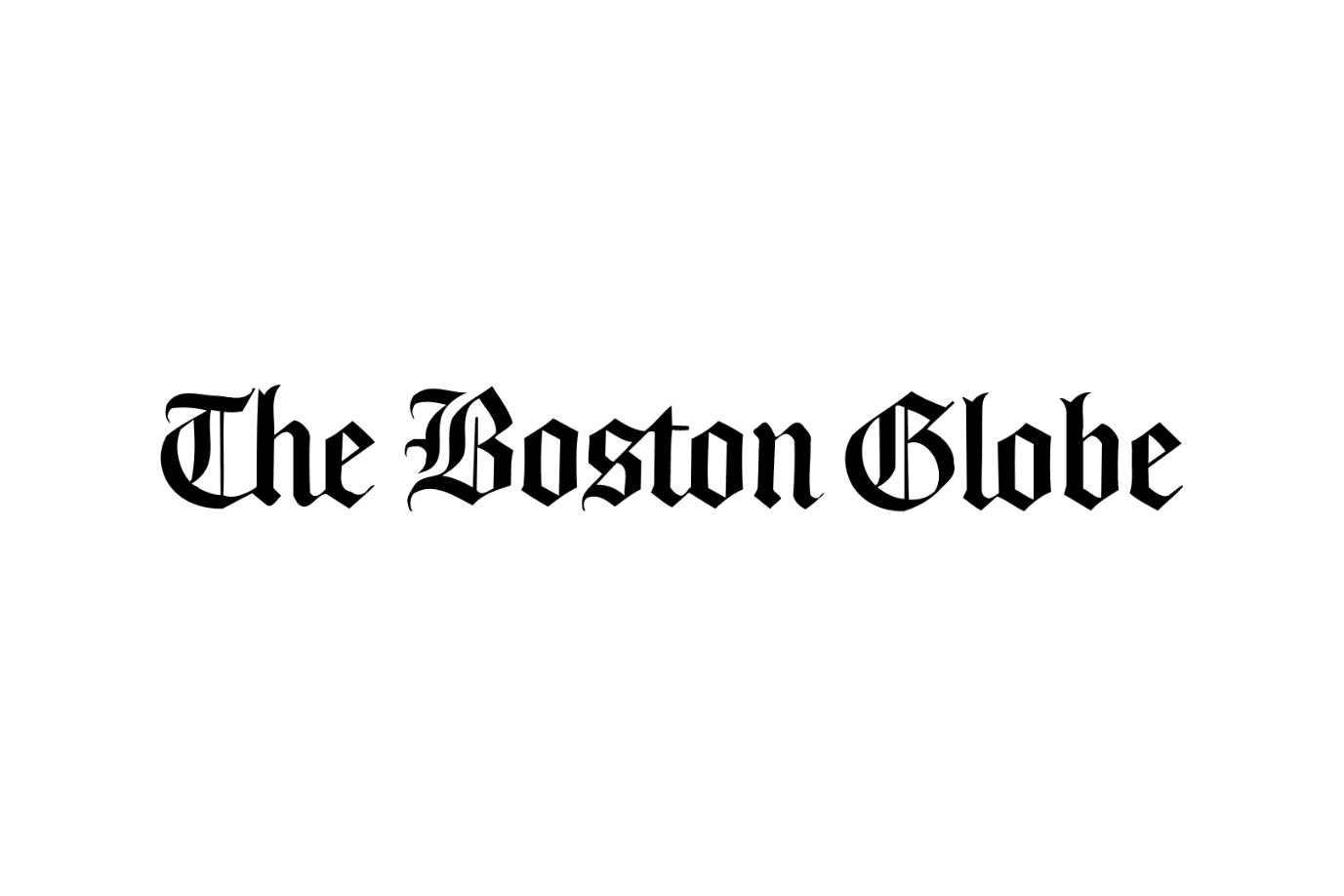 The Boston Globe logo displayed in blackletter font on a white background.